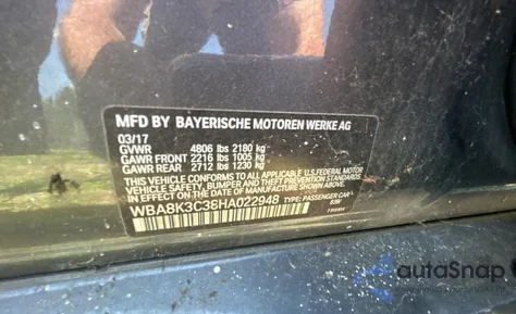 2017 BMW 330 Xi z USA, uszkodzony, nr VIN WBA8K3C38HA022948